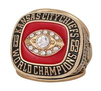 WZZXJQNRHF Football Championship Rings 1969 Winner Ring with Wooden Box Sports Champion Award Prize Jewelry Collections for Fans/11#