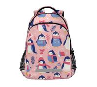 Wzzzsun Xmas Cute Penguin Animal Backpack Bookbag Travel Daypack School Laptop Bag for Teens Boy Girl Kids