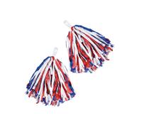 x 2 Pom Poms Cheerleader Dancing Deluxe Cheerleading Fancy Dress Accessory Kids