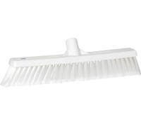 x 2 Vikan Soft Floor Broom 400mm White 31785 Hygienic Sweeping Brush Head