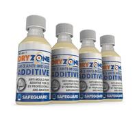 x 4 Dryzone Anti-Mould Paint Additive 100ml Concentrate - Makes Up to 5L of Emulsion, Vinyl, Silk & Matt Paint Mould Resistant - Prevents Black Mould Growth for Up to 5 Years