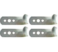x 4 Steel Tie Down Hook, Rope, Bungee Clip, Cargo, Metal, Trailer, Maypole, Erde