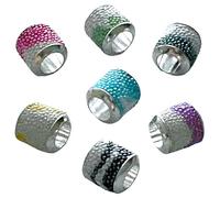 x 7 Colours Set Stainless Steel Silver Charms Beads Spacers for Bracelets Necklaces Women's & Girls Jewellery Making Crafting - Fits Pandora Style Snake Chain Charm Bracelets