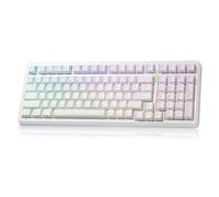 x AULA F99 Keyboard Gaming, Wireless Mechanical Keyboards, Hot Swappable Custom Creamy White Keyboard, RGB Backlit PC Gaming Keyboards,BT5.0/2.4GHz/USB-C,Topographic Side-printed Keycaps,LEOBOG Switch