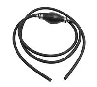 X AUTOHAUX 1/4" 6mm Fuel Line Assembly 7ft for Outboard Boat Motors | Black Rubber, with Hand Primer Bulb