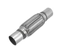 X AUTOHAUX 1.75"x6"x10" Exhaust Flex Pipe with Welding Extension Pipe | Stainless Steel Material, Car Exhaust Flex Pipe, 1 Pcs, Weld In, Vibration Relief, Flexible Pipe