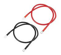 X AUTOHAUX 1 Pair 6 AWG 3ft 5/16" Battery Inverter Cables, for Car Black Red
