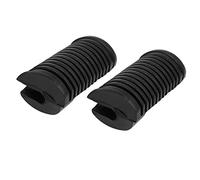X AUTOHAUX 1 Pair Black Motorcycle Front Foot Pedal Cover Rubber Footrest Pad