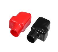 X AUTOHAUX 1 Pair Car Battery Terminal Insulation Covers, 42x35mm Red Black