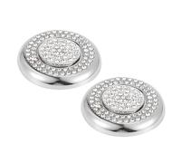 X AUTOHAUX 1 Pair Car Interior Bling Seat Pillow Headrest Button Cover Decal