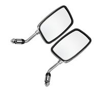 X AUTOHAUX 1 Pair Motorcycle 10mm Screw Rearview Mirror Universal Silver Tone