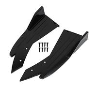 X AUTOHAUX 1 Pair Universal Rear Bumper Lip Side Corner Spoiler Body Kit Black