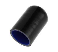 X AUTOHAUX 1 Pc 60mm Length 38mm/1.5" ID Black Car Silicone Rubber Hose End Cap Silicone Reinforced Blanking Cap for Bypass Tube Universal