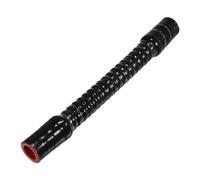 X AUTOHAUX 1 Pcs 22mm 0.87" ID 300mm 11.81" Length 0° Black Red Car Threaded Silicone Hose Coolant Hose Universal