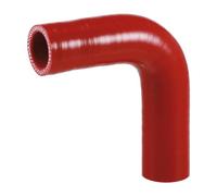 X AUTOHAUX 1 Pcs 25mm 0.98" ID 90mm 3.54" Length 90 Degrees Red Car Silicone Hose Coolant Hose Universal