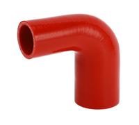 X AUTOHAUX 1 Pcs 38mm/1.50"-51mm/2.01" ID 100mm/3.94" Length 90 Degrees Red Car Silicone Hose Coolant Hose Universal