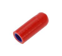X AUTOHAUX 1 Pcs 50mm Length 14mm/0.55" ID Red Blue Car Silicone Rubber Hose End Cap Silicone Reinforced Blanking Cap for Bypass Tube Universal