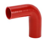 X AUTOHAUX 1 Pcs 51-57mm/2.01"-2.24" ID 150mm/5.91" Length 90 Degrees Red Car Silicone Hose Coolant Hose Universal