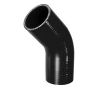 X AUTOHAUX 1 Pcs 60mm 2.36" ID 90mm 3.54" Length 45 Degrees Black Car Silicone Hose Coolant Hose Universal