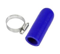 X AUTOHAUX 1 Pcs 60mm Length 20mm/0.79" ID Blue Car Silicone Rubber Hose End Cap with Clamp Silicone Reinforced Blanking Cap for Bypass Tube Universal