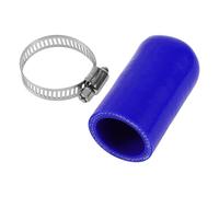 X AUTOHAUX 1 Pcs 60mm Length 30mm/1.18" ID Blue Car Silicone Rubber Hose End Cap with Clamp Silicone Reinforced Blanking Cap for Bypass Tube Universal