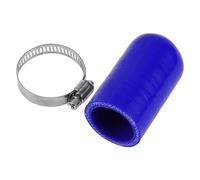 X AUTOHAUX 1 Pcs 60mm Length 32mm/1.26" ID Blue Car Silicone Rubber Hose End Cap with Clamp Silicone Reinforced Blanking Cap for Bypass Tube Universal