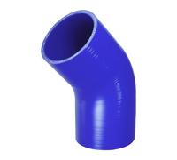 X AUTOHAUX 1 Pcs 80mm 3.15" ID 90mm 3.54" Length 45 Degrees Blue Car Silicone Hose Coolant Hose Universal