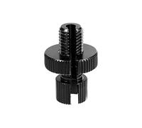 X AUTOHAUX 1 Pcs M10 Brake Clutch Cable Line Adjuster Screw Adjusting Bolt | with Slotted, for Motorcycle, Aluminum Alloy, Black, Stainless Steel, Durable, Brake Cable Adjuster, Cable Adjuster Bolt
