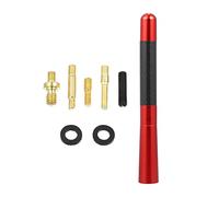 X AUTOHAUX 1 Set 12cm Car Antenna Mast Universal Carbon Fiber Pattern Red