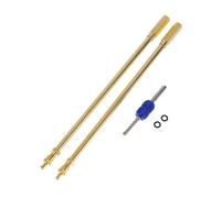 X AUTOHAUX 1 Set 230mm Tire Valve Extension with Dual-head Valve Core Remover Sealing Rings Universal Copper 180 Degrees Tyre Valve Stem Extender for Most Cars