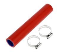 X AUTOHAUX 1 Set 25mm 0.98" ID 200mm 7.87" Length 0 Degree Blue Red Car Silicone Hose with Clamps Coolant Hose Universal