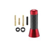 X AUTOHAUX 1 Set 3.5cm 1.38" Car AM FM Radio Signal Antenna Mast Universal Red