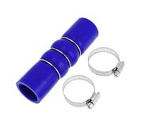 X AUTOHAUX 1 Set 35mm/1.38" 152mm/5.98" Length Blue Car Silicone Hose with Clamps Hump Hose Coolant Hose Universal