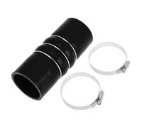 X AUTOHAUX 1 Set 57mm/2.24" 152mm/5.98" Length Black Car Silicone Hose with Clamps Hump Hose Coolant Hose Universal
