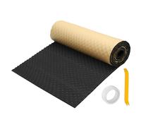X AUTOHAUX 1 Set 78-394mil 2-10mm 10.76sqft Car Sound Deadening Mat with Foil Tape Removal Tool Wave Foam Universal for Hood Fender 19.69"x78.74"