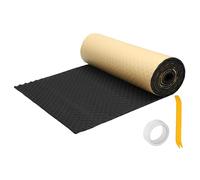 X AUTOHAUX 1 Set 78-394mil 2-10mm 26.91sqft Car Sound Deadening Mat with Foil Tape Removal Tool Wave Foam for Hood Fender 19.69"x196.85"