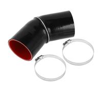 X AUTOHAUX 1 Set 80mm/3.15" ID 90mm/3.54" Length 45 Degrees Black Red Car Silicone Hose with Clamps Coolant Hose Universal