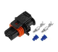 X AUTOHAUX 1 Set Car Female Pre Wired Diesel Injector Connector | electrical plug, Black