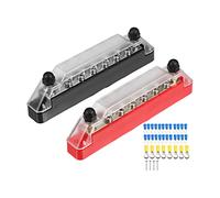 X AUTOHAUX 1 Set Car Terminal Block with 12 x Terminal Screws Battery Bus Bar