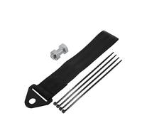X AUTOHAUX 1 Set Front Bumper Car Tow Strap Trim Trailer Belt with Rope Black