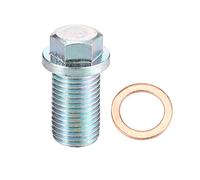 X AUTOHAUX 1 Set M14x1.5 Car Engine Oil Drain Plug with Washer A1119970330 for Mercedes-Benz C320 2001-2005 Steel Silver Tone