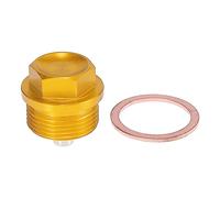 X AUTOHAUX 1 Set M24 x 1.5 Magnetic Oil Drain Plug Sump Drain Nut Gold Tone