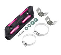X AUTOHAUX 1 Set Motobike Heat Shield Kit Exhaust Pipe Cover Muffler Rose Red