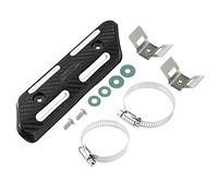 X AUTOHAUX 1 Set Motobike Heat Shield Kit Exhaust Pipe Cover Muffler White