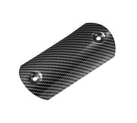 X AUTOHAUX 1 Set Motorbike Exhaust Muffler Protector Carbon Fiber Pattern Black
