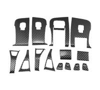 X AUTOHAUX 1 Set Window Control Panel Cover Door Lock Switch Trim for Tesla Model 3 Model Y 2021-2022 Car Interior Accessories Carbon Fiber Pattern