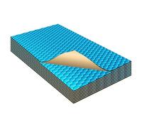 X AUTOHAUX 10 Pcs 80mil 2mm 69.5sqft Sound Deadening Mat Butyl Rubber Heat Shield Material Damping for Hood Boat Engine Cover 9.84"x7.87" Blue Hexagon