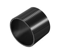 X AUTOHAUX 102mm 4.02" ID Car Straight Silicone Coupler Pipe 76mm Black