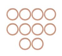 X AUTOHAUX 10pcs 18 X 24 X 1mm Copper Tone Engine Oil Crush Flat Washer Gaskets