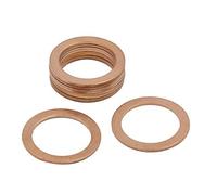 X AUTOHAUX 10pcs 19mm Inner Diameter Copper Washers Flat Sealing Gaskets Ring